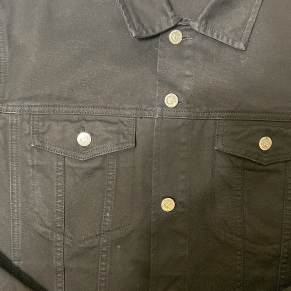 SOULLAND BLACK DENIM JACKET - Picture 3 of 11